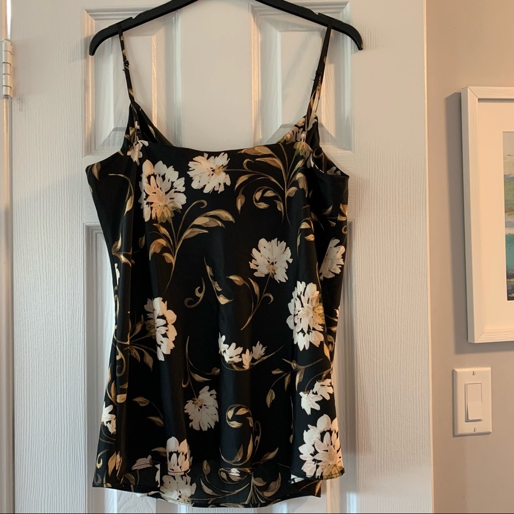 Le Chateau Floral Print Satin Cowl Neck Camisole - Picture 5 of 9